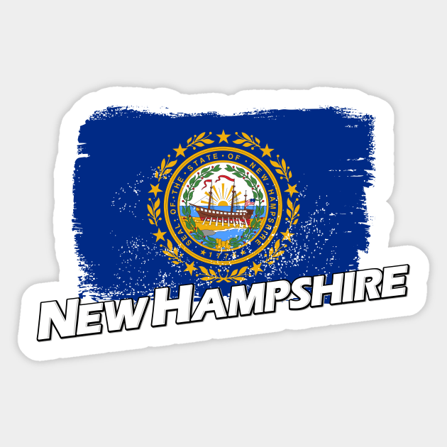 New Hampshire flag Sticker by PVVD